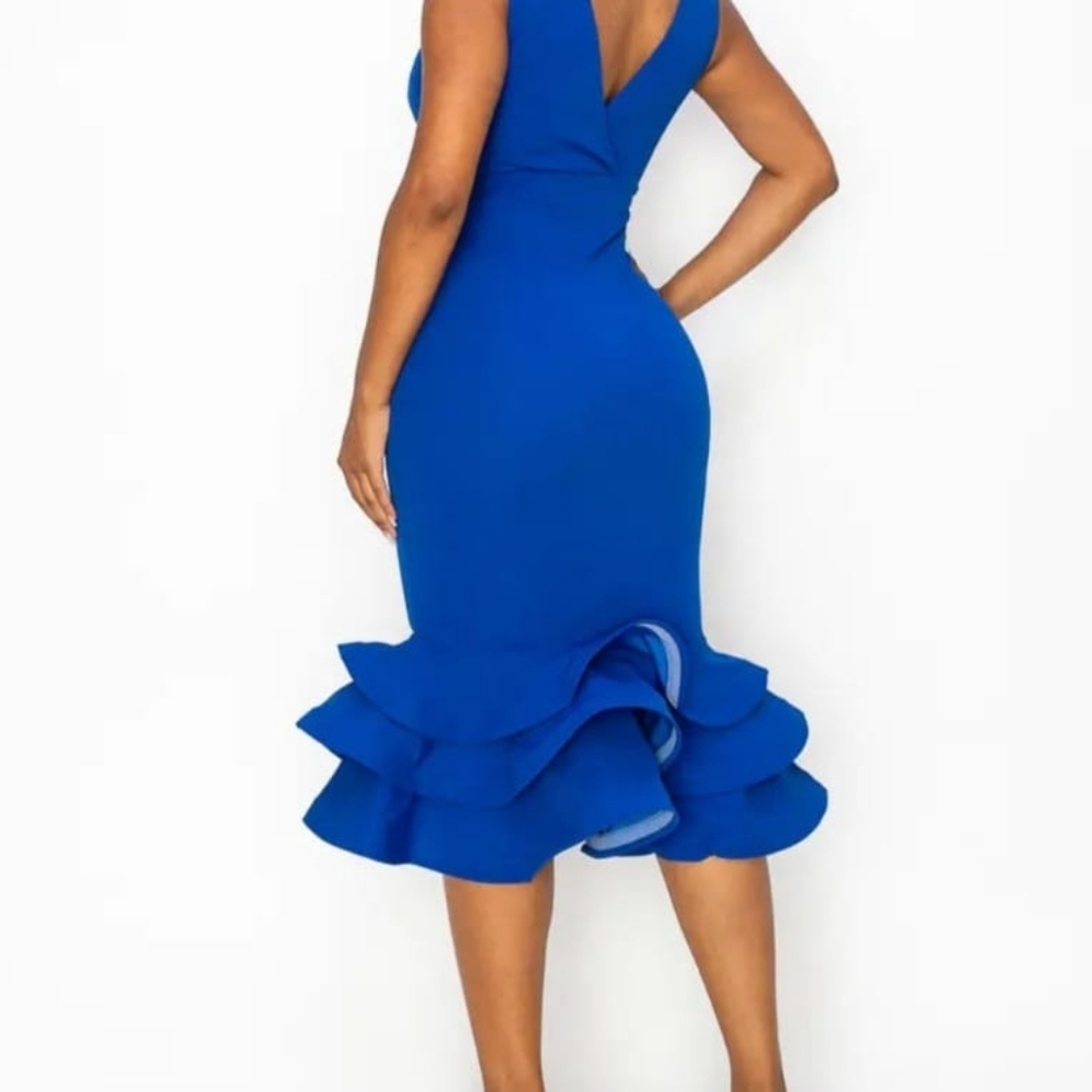 Triple Ruffle Mini Dress – Flowy V-Neck Summer Party Dress